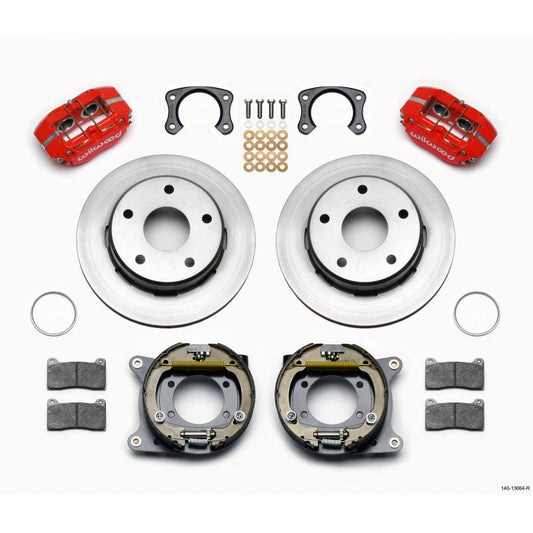 Wilwood Dynapro Lug Mount P/S Park Brake Kit Red Big Ford New 2.38in Off Bronco 5 x 5.50 Wilwood Big Brake Kits