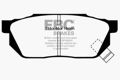 EBC 84-87 Honda Civic CRX 1.5 DX Greenstuff Front Brake Pads