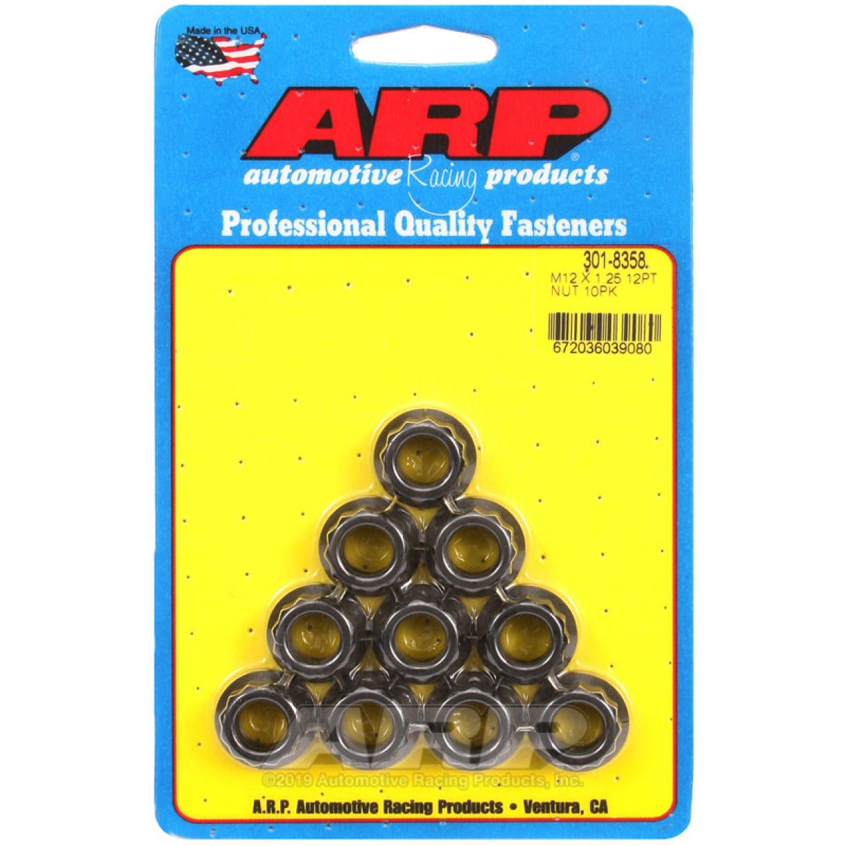 ARP M12 x 1.25 12-Point Nut Kit (Pack of 10) ARP Hardware Kits - Other
