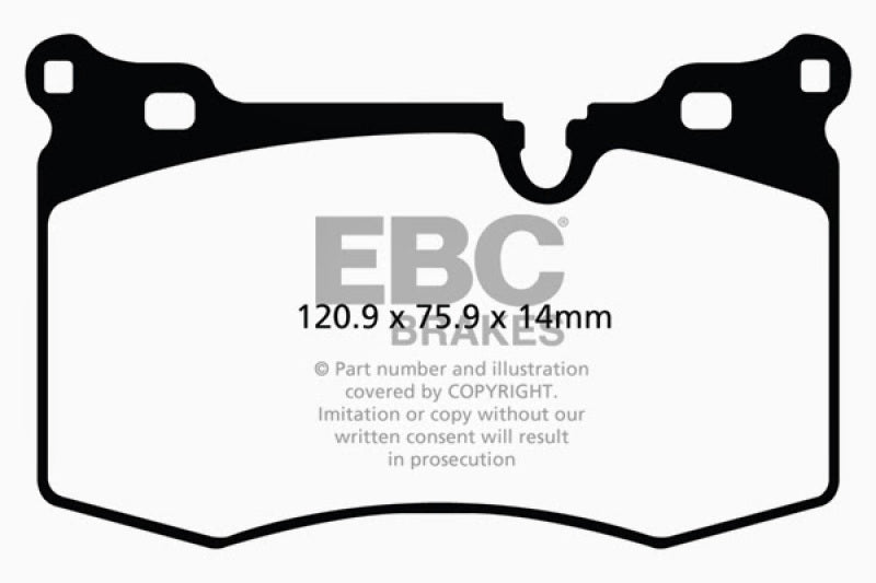 EBC 09-14 Mini Hardtop 1.6 Turbo J.C Works Greenstuff Front Brake Pads