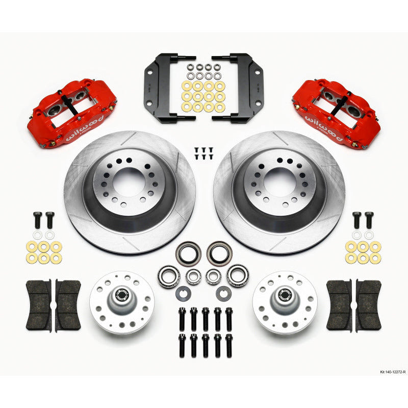 Wilwood Narrow Superlite 6R Front Hub & 1PC Rtr Kit 12.88in-Red Magnum Force Drop Spindle Wilwood Big Brake Kits