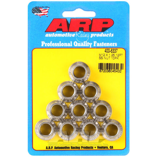 ARP M12 x 1.25 M14 WR 12pt Nut Kit - 10 Pack ARP Hardware Kits - Other