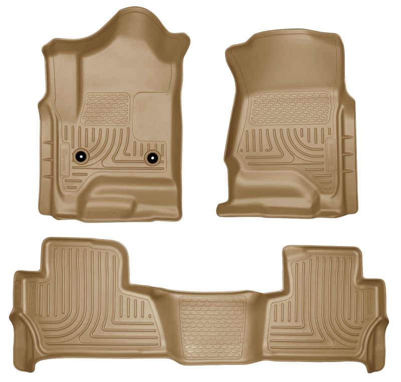 Husky Liners 2015 Chevy/GMC Tahoe/Yukon WeatherBeater Combo Tan Floor Liners