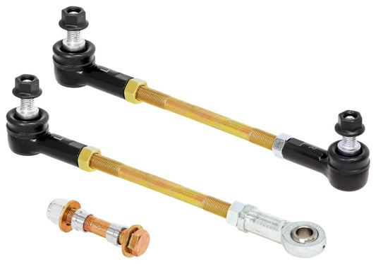 RockJock JL/JT Adjustable Sway Bar End Link Kit Front 8 1/2in Long Rods