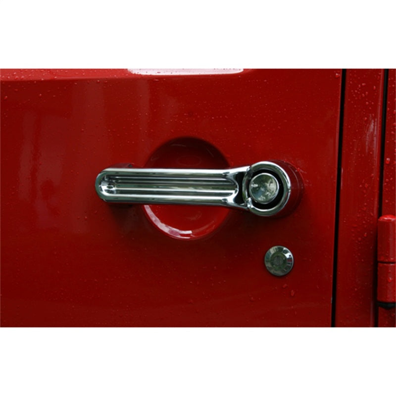 Rugged Ridge Door Handle Cover Kit Chrome 07-18 Jeep Wrangler JK Rugged Ridge Doors