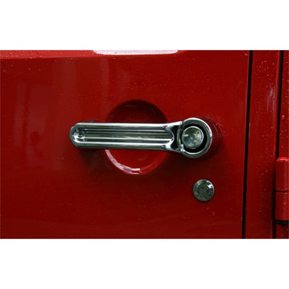 Rugged Ridge Door Handle Cover Kit Chrome 07-18 Jeep Wrangler JK Rugged Ridge Doors