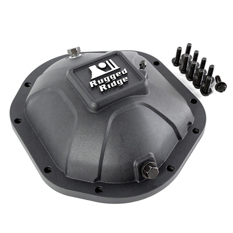 Rugged Ridge Boulder Aluminum Differential Cover Dana 44 Black Rugged Ridge Diff Covers