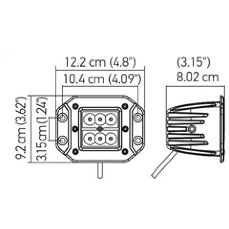 Hella Value Fit Flush Mount 3in 18W Cube Flood Beam LED Light Hella Light Bars & Cubes