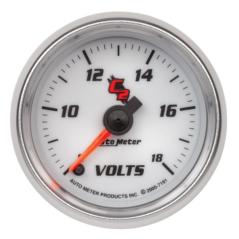 Autometer C2 52mm Electronic 8-18V Voltmeter Gauge AutoMeter Gauges