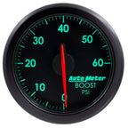 Autometer Airdrive 2-1/6in Boost Gauge 0-60 PSI - Black AutoMeter Gauges