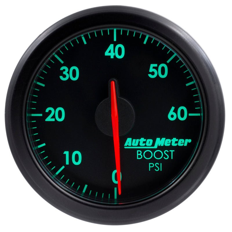 Autometer Airdrive 2-1/6in Boost Gauge 0-60 PSI - Black AutoMeter Gauges