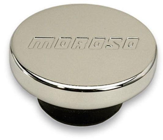 Moroso Oil Filler Cap - 1.22in Diameter - Push-In Type - Chrome Plated