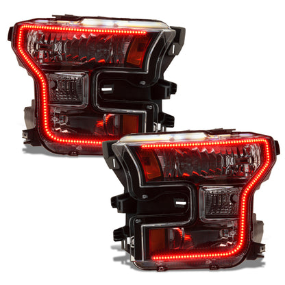 Oracle 15-17 Ford F-150 Dynamic RGB+A Pre-Assembled Headlights Halogen - Black Edition - NO RETURNS