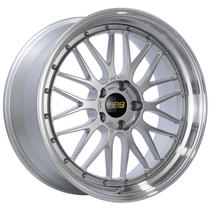 BBS LM 20x9 5x120 ET20 Diamond Silver Center Diamond Cut Lip Wheel -82mm PFS/Clip Required