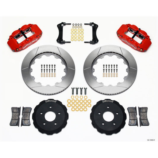 Wilwood Narrow Superlite 6R Front Hat Kit 14.00in Red Backdraft Cobra (BMW E36 Based) Wilwood Big Brake Kits