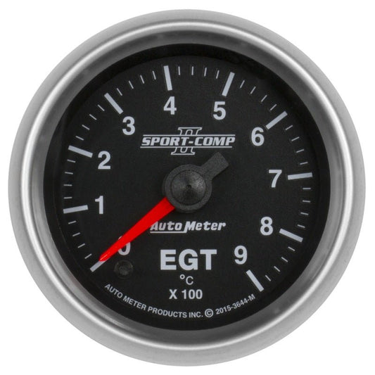 Autometer Sport-Comp II Gauge Pyrometer (Egt) 2 1/16in 900c Digital Stepper Motor Sport-Comp II AutoMeter Gauges