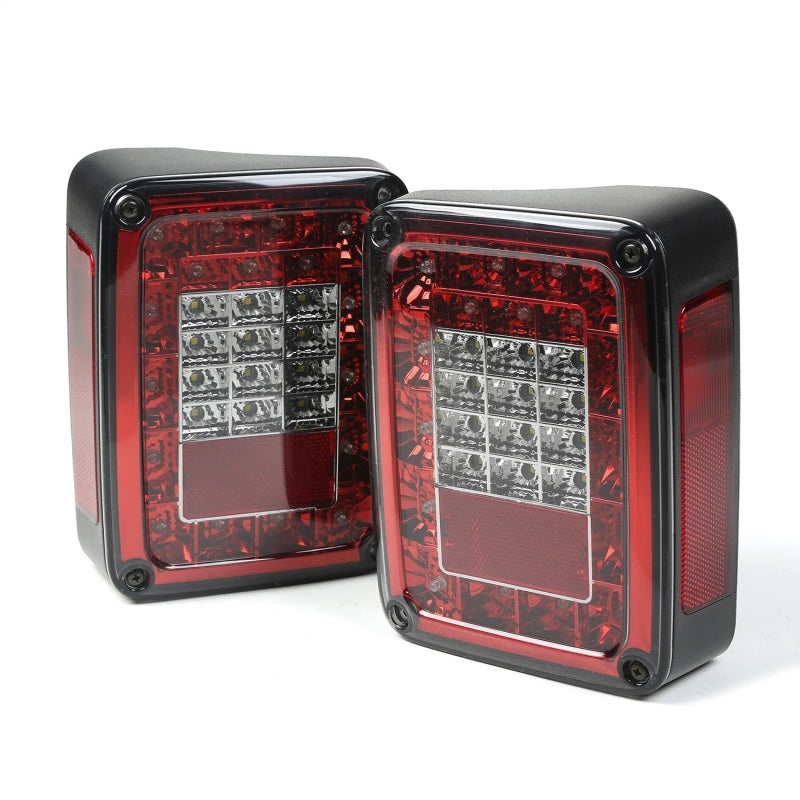 Rugged Ridge Led Tail Light Set Smoke 07-18 Jeep Wrangler Rugged Ridge Light Bars & Cubes