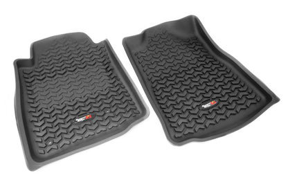 Rugged Ridge Floor Liner Front Black 2012-2015 Toyota Tacoma Regular / Access / Double Cab Rugged Ridge Floor Mats - Rubber