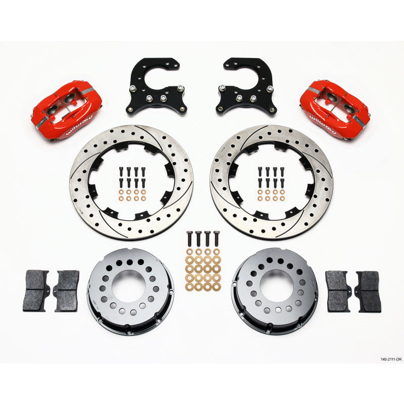 Wilwood Forged Dynalite P/S Rear Kit Drilled Red 58-64 Olds/Pontiac Ends Wilwood Big Brake Kits