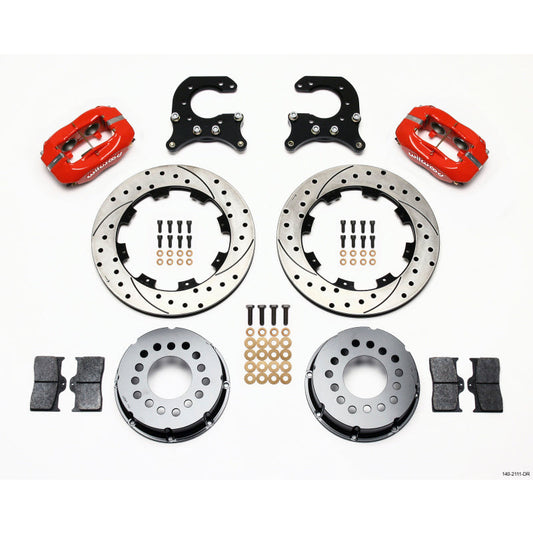 Wilwood Forged Dynalite P/S Rear Kit Drilled Red 58-64 Olds/Pontiac Ends Wilwood Big Brake Kits