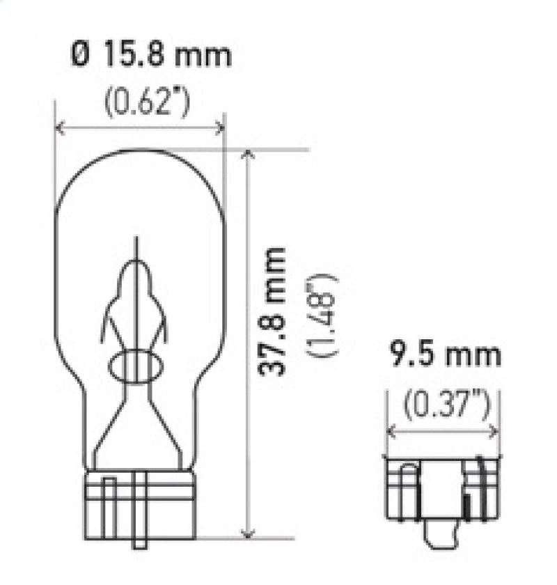 Hella Bulb 912 12V 13W W2.1X9.5d T5