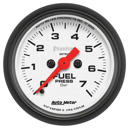 AutoMeter Gauge Fuel Pressure 2-1/16in. 7Bar Digital Stepper Motor Phantom AutoMeter Gauges