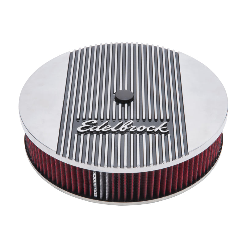 Edelbrock Air Cleaner Elite II 14In Diameter w/ 3In Element Standard Height Polished