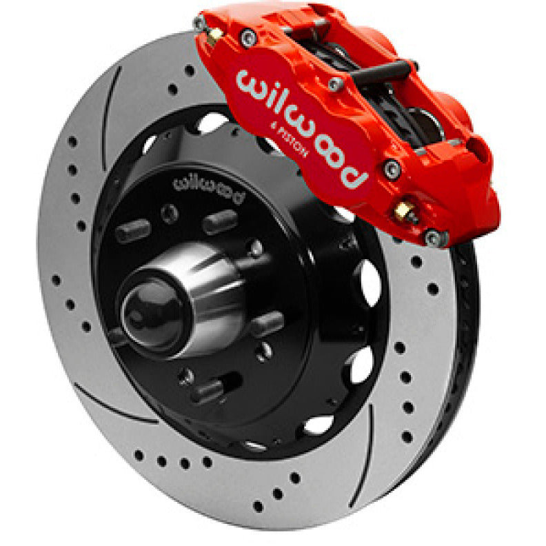 Wilwood Narrow Superlight 6R Front Truck Kit 14.00in Red 88-98 GMC Truck C1500/C2500 Wilwood Big Brake Kits