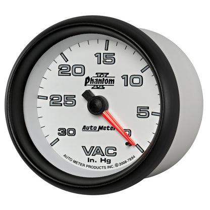 AutoMeter Gauge Vacuum 2-5/8in. 30Inhg Mechanical Phantom II AutoMeter Gauges