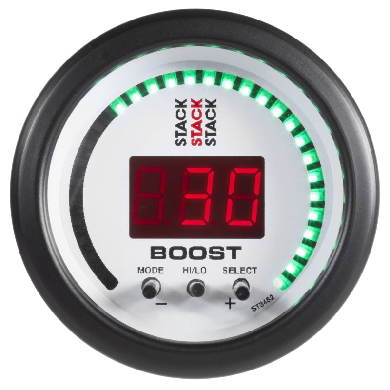 Autometer Stack 52mm -1 to +2 Bar (-30INHG to +30 PSI) Boost Controller - White AutoMeter Gauges