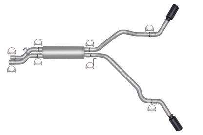 Gibson 99-03 GMC Sierra 1500 SL 5.3L 2.5in Cat-Back Dual Extreme Exhaust - Black Elite