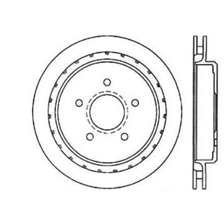 StopTech 97-10 Chevy Corvette Slotted & Drilled Rear Left Rotor Stoptech Brake Rotors - Slot & Drilled
