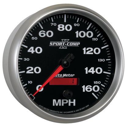 Autometer Sport-Comp II 5 inch 0-160MPH Electronic Programmable Speedometer AutoMeter Gauges