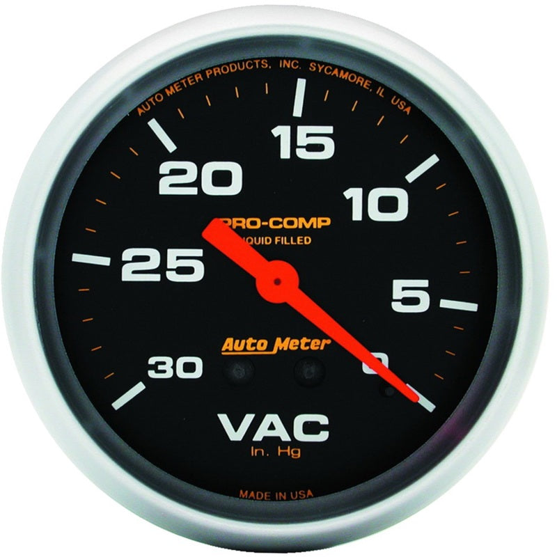 AutoMeter Gauge Vacuum 2-5/8in. 30Inhg Liquid Filled Mech Pro-Comp AutoMeter Gauges