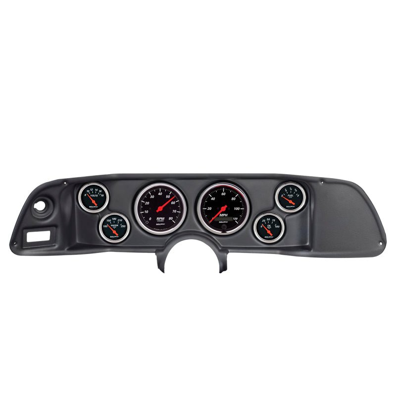 Autometer Designer Black 70-78 Camaro Dash Kit 6pc Tach / MPH / Fuel / Oil / WTMP / Volt AutoMeter Gauges