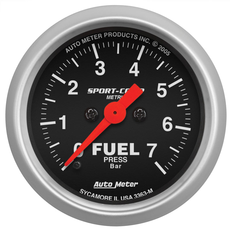 Autometer 2-1/16in 7BAR Digital Stepper Motor Sport-Comp Fuel Pressure Gauge AutoMeter Gauges