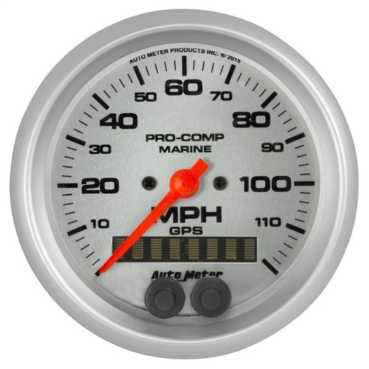 Autometer Marine Silver Ultra-Lite 3-3/8in 120MPH GPS Speedometer Gauge AutoMeter Gauges