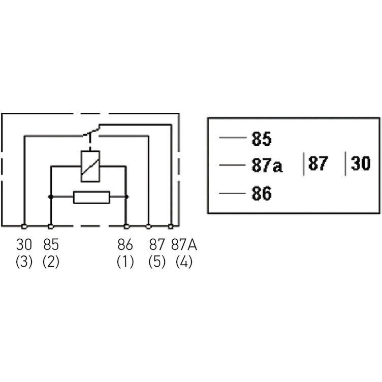 Hella Relay Micro Iso 5 Pole 12V Spst Res Hella Light Accessories and Wiring