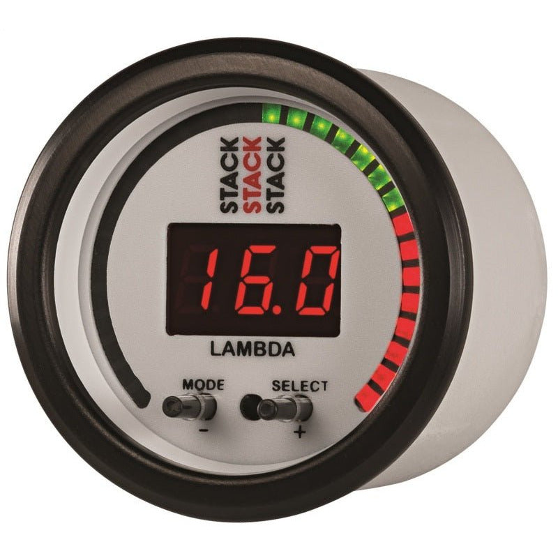 Autometer Stack 52mm Pro-Control Wideband Air/Fuel Ratio (Lambda) Gauge - White AutoMeter Gauges