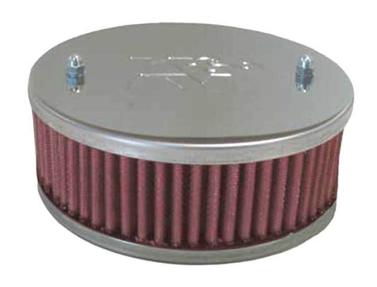 K&N Universal Custom Air Filter - Oval 1.375in Flange / 4.875in ID / 2.25in Overall Height