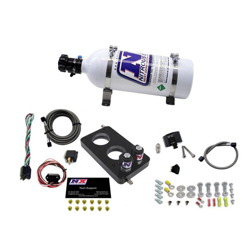 Nitrous Express 05-10 Ford Mustang 4.6L 3 Valve Nitrous Plate Kit (50-150HP) w/5lb Bottle