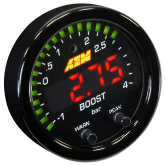 AEM X-Series Boost Pressure -30inHg 60psi Gauge Kit AEM Gauges