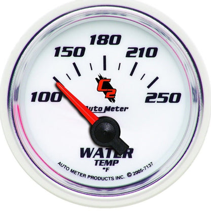 Autometer C2 2-1/16in Electric 100-250 Deg F Water Temperature Gauge AutoMeter Gauges