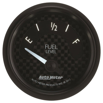 Autometer GT Series 52mm Short Sweep Electronic 0-90 ohms Fuel Level (For most 65-97 GM) AutoMeter Gauges
