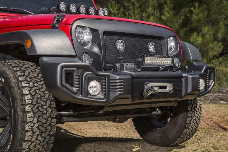 Rugged Ridge Spartacus Front Bumper Black 07-18 Jeep Wrangler Rugged Ridge Bumpers - Steel