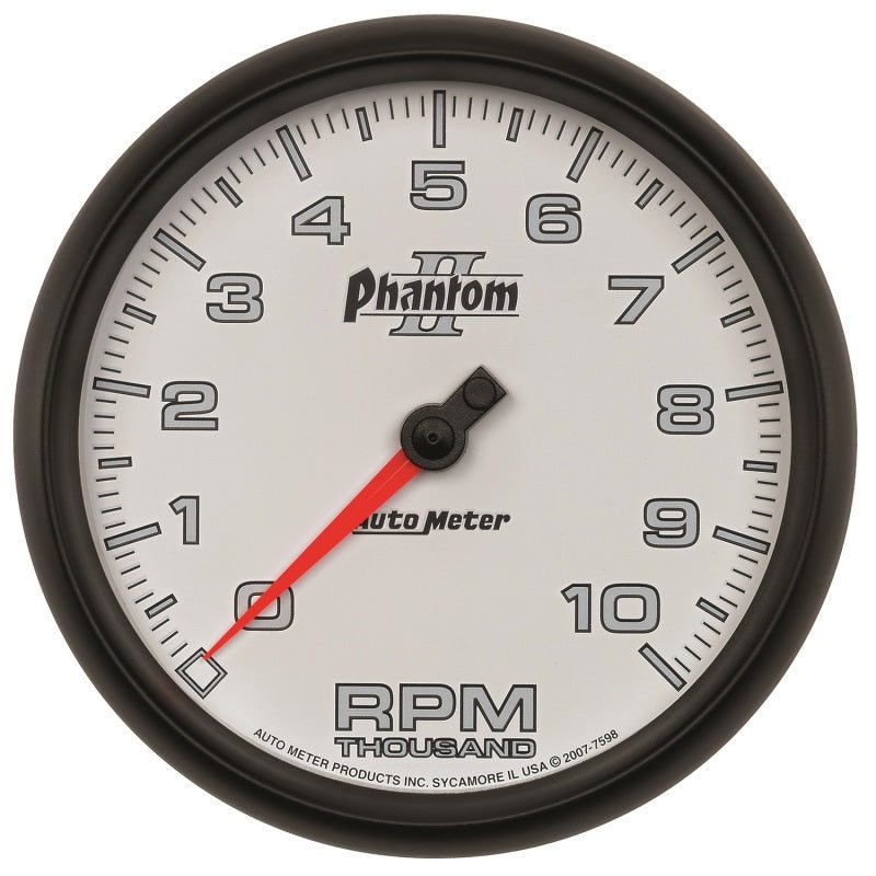 Autometer Phantom II 5in Electrical 10K RPM In-Dash Tachometer AutoMeter Gauges