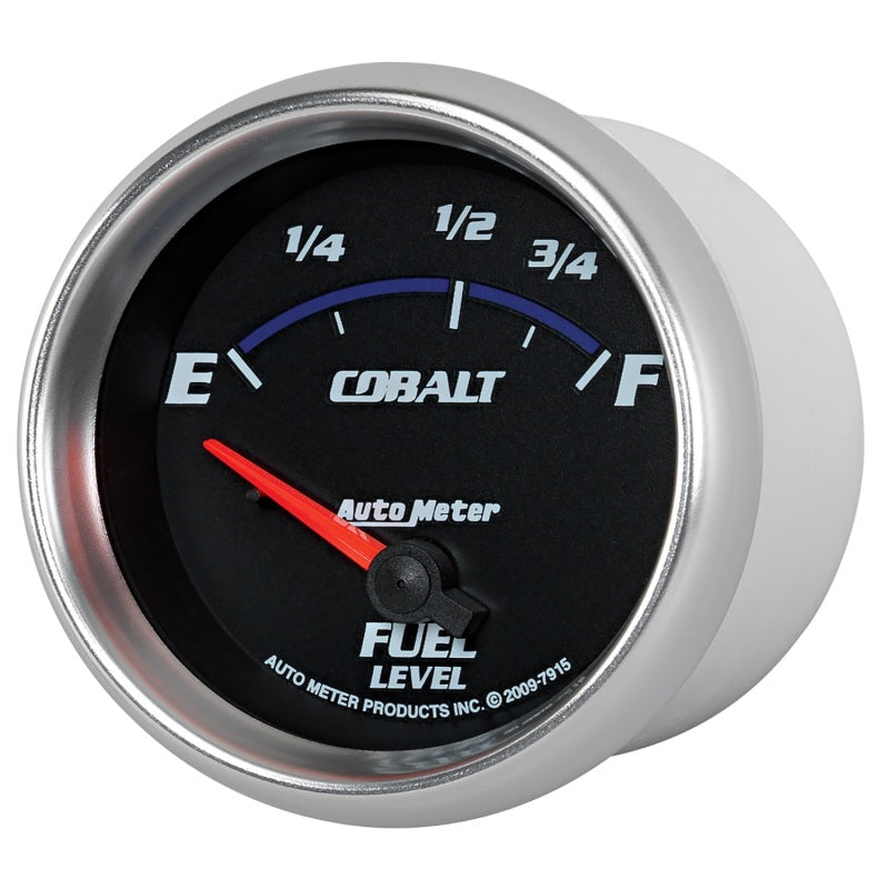 AutoMeter Gauge Fuel Level 2-5/8in. 73 Ohm(e) to 10 Ohm(f) Elec Cobalt AutoMeter Gauges