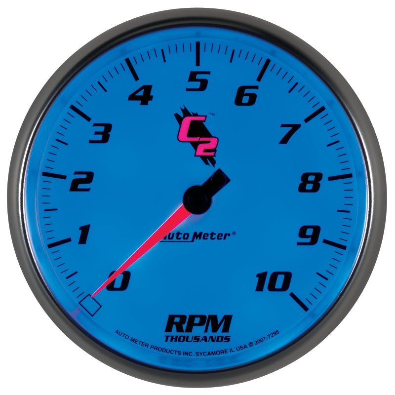 Autometer C2 5 inch 10000 RPM In-Dash Tachometer AutoMeter Gauges