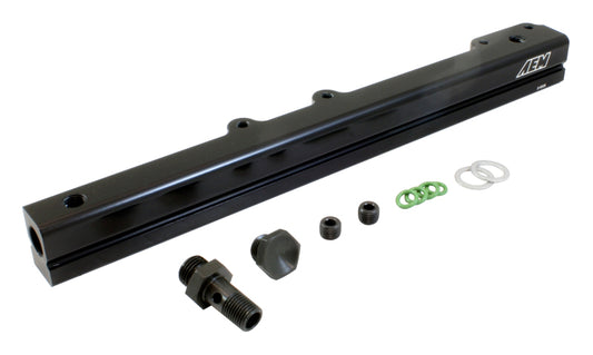 AEM 96-00 Civic CX/DX/LX/EX & 96-97 Del Sol S/Si Black Fuel Rail