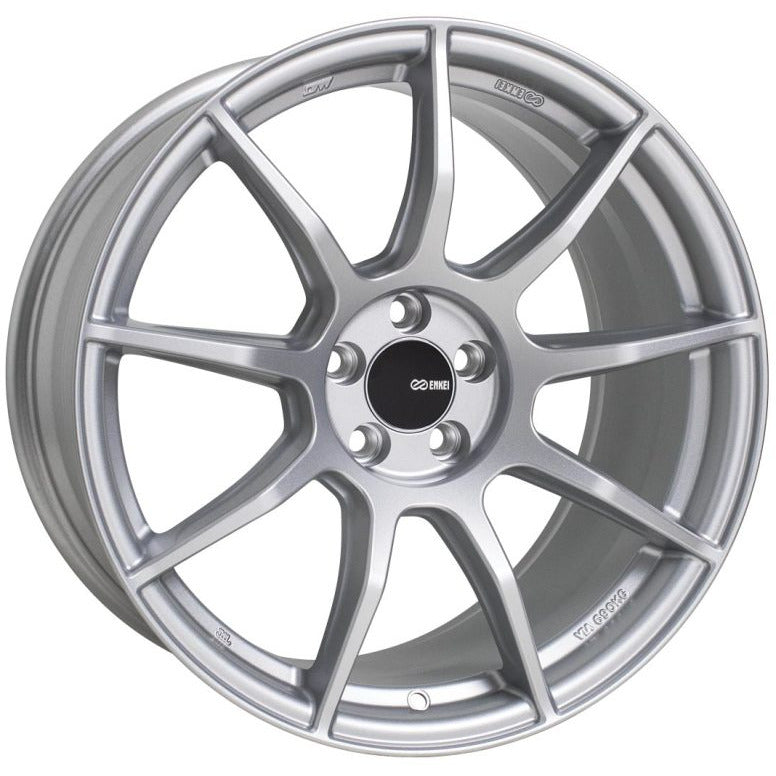 Enkei TS9 17x8 5x114.3 45mm Offset 72.6mm Bore Silver Paint Enkei Wheels - Cast